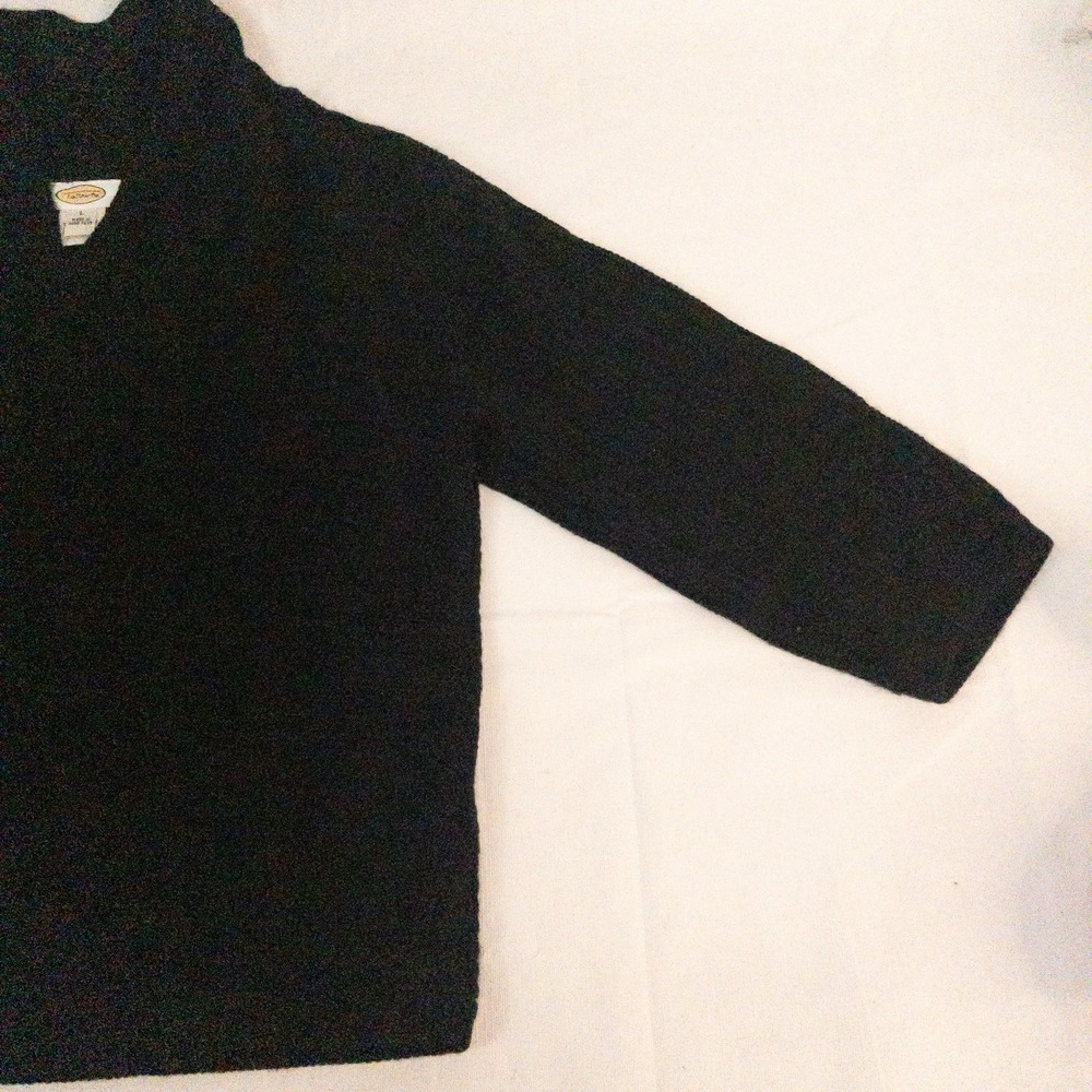 Talbots Black Cashmere Silk Blend Pullover Sweater Women's Large - Picture 4 of 11